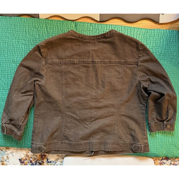 Vintage Ruby Rd Jean Jacket Sz 18 With Embellishments Y2K Grunge Boho Rocker 90s - Picture 3 of 16